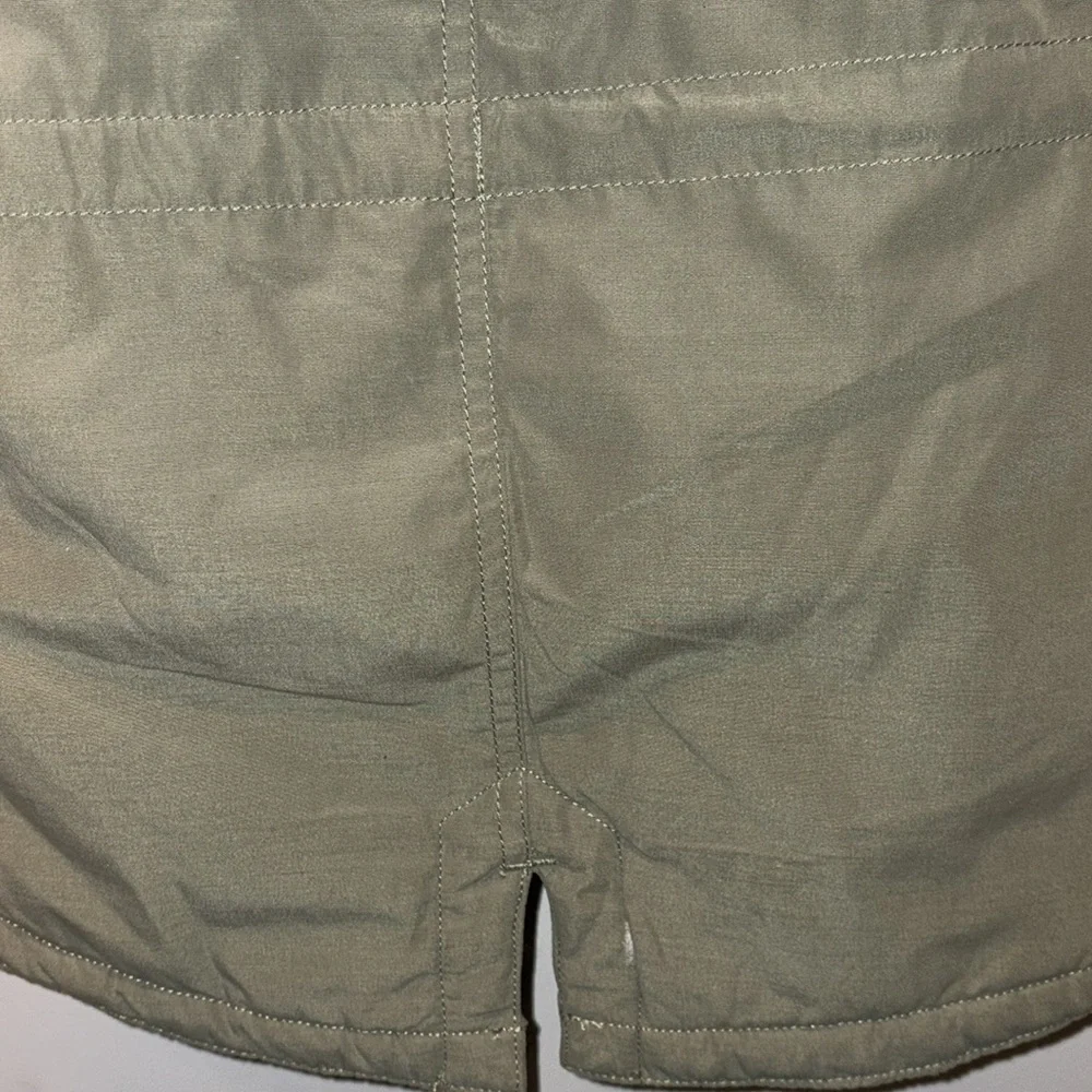 H&M Toddler Hooded Padded Parka w/Faux Fur Trim Size 3-4 Olive Green/Cream NWOT